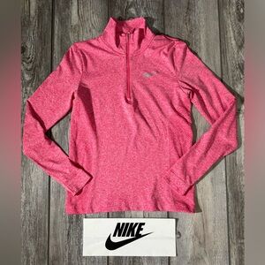 🏌️ Nike Women’s Golf Dri-FIT 3/4 Zip Long Sleeve Pullover Melon Pink Top - S